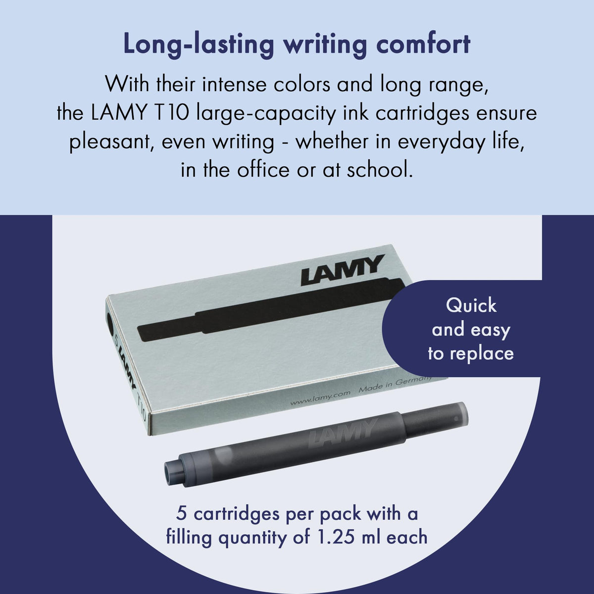 Cartuchos para Pluma Fuente Lamy Azul Paquete de 2 Cajas