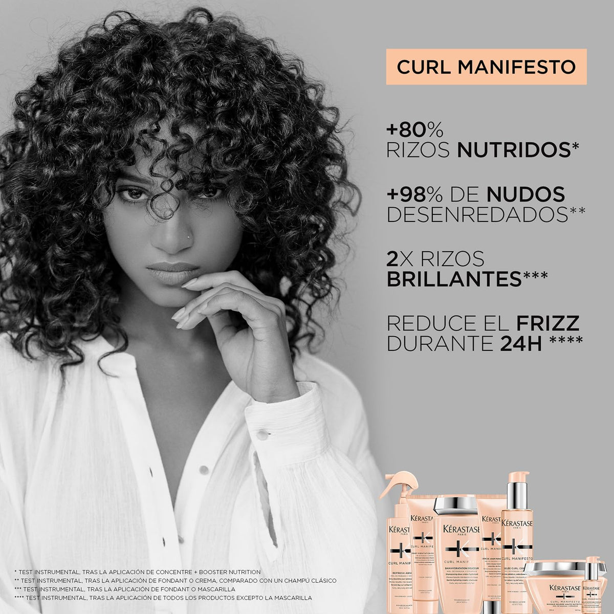 Kérastase Curl Manifesto Bain Hydratation Douceur, Shampoo para Cabello Rizado, con Miel de Manuka y Ceramida, 250 ml