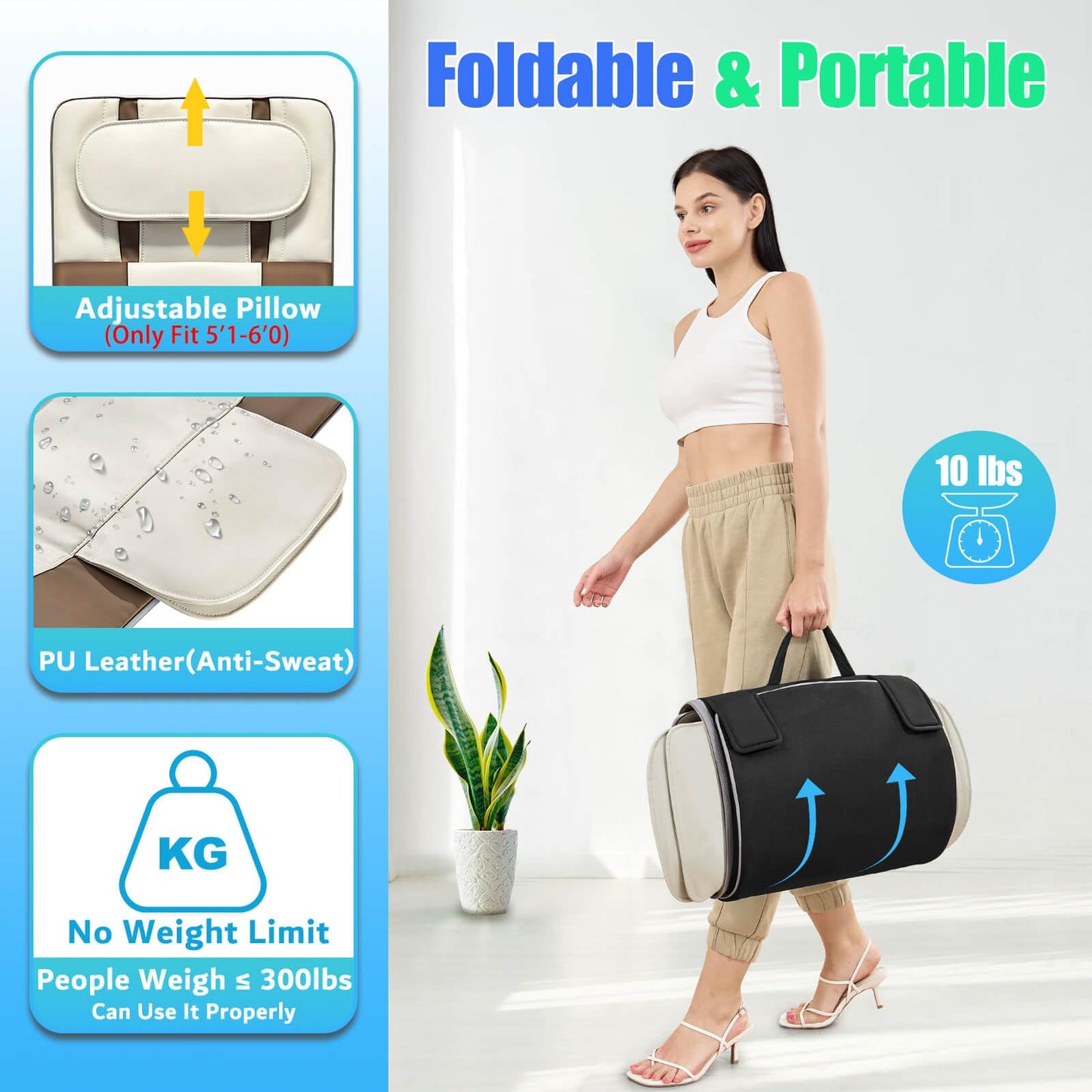 Sotion Tapete De Masaje De Cuerpo Completo, Estiramiento Corporal 3D Y Tracción Lumbar, Calefacción De Espalda, Tracción Arriba Y Abajo, Estiramiento Curvo, Giro Izquierda Y Derecha, 4 Modos