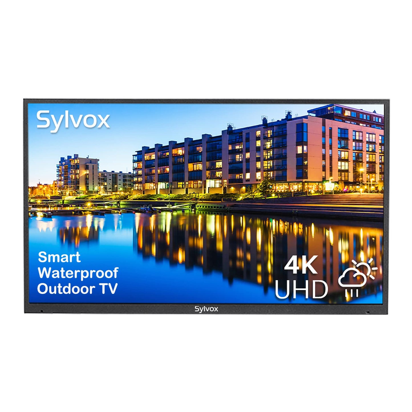 Televisor SYLVOX 55 Pulgadas Resistente al Agua Smart 4K para Sol Parcial