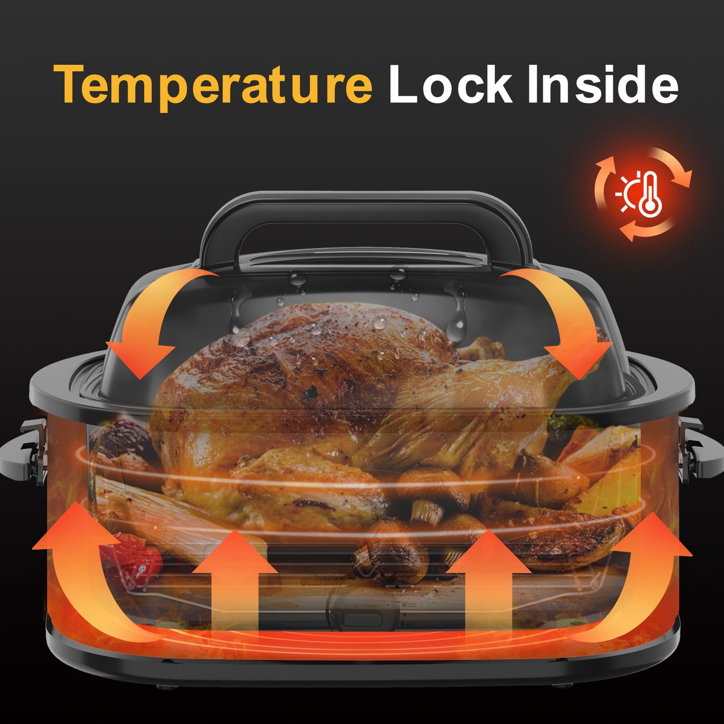 Horno Tostador Eléctrico de Acero Inoxidable con Tapa de Visualización y Autohilado Plateado