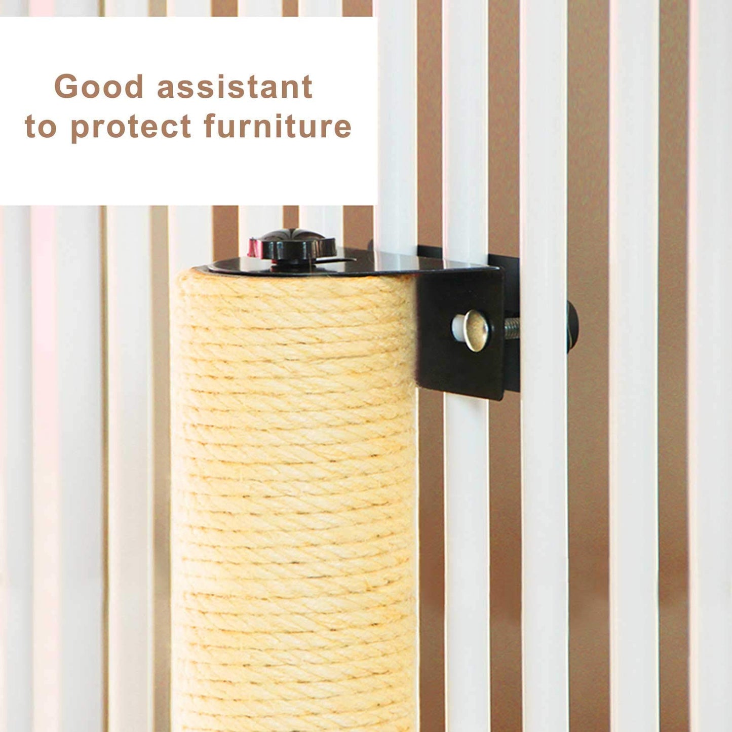 Rascador para Gatos ZFBIRD Beige Ahorro de Espacio para Moler Garras y Escalar