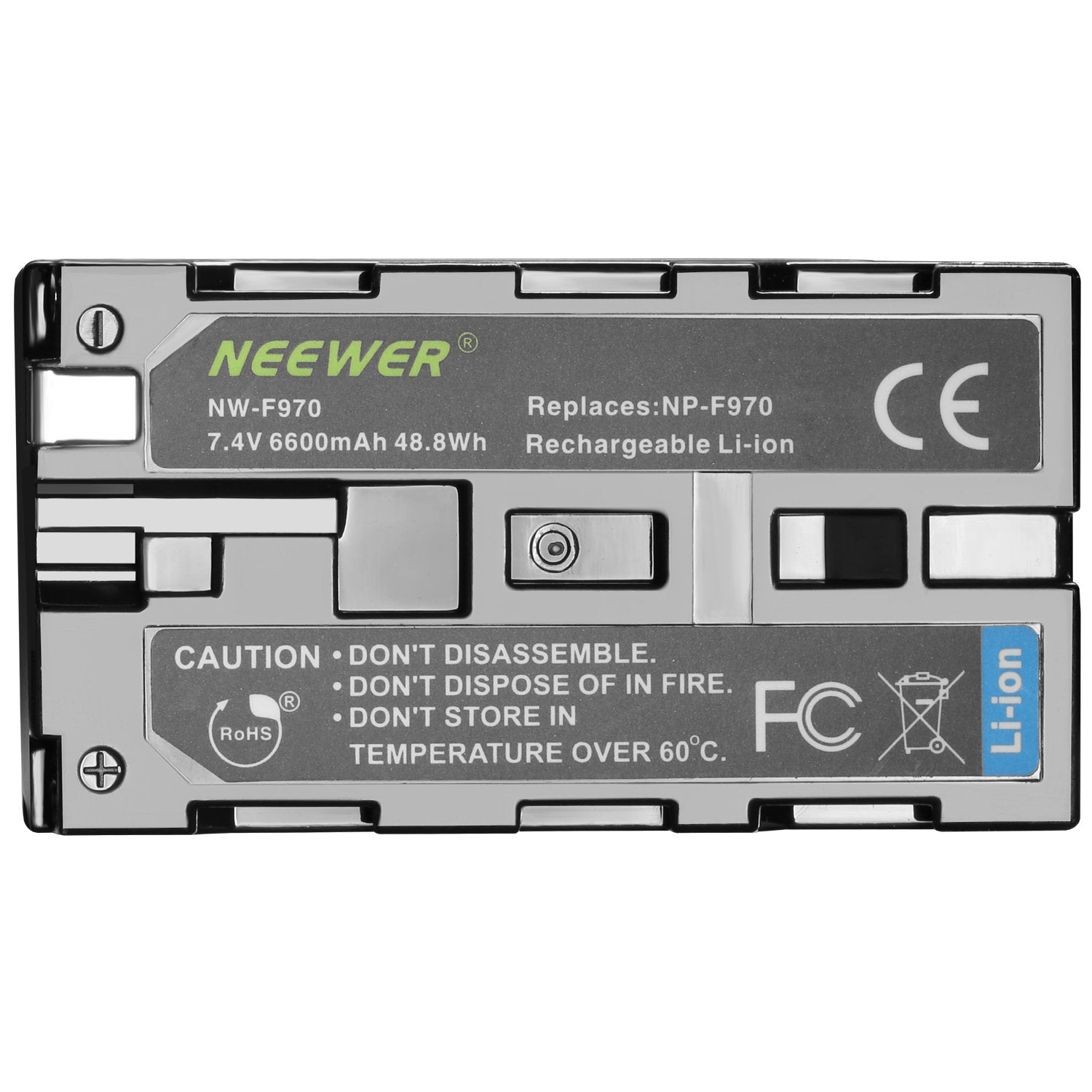 Batería Li-ion Neewer 6600mAh de Reemplazo para Sony NP-F970 NP-F960 NP-F975 NP-F570 NP-F750 NP-F770 LED de Video y Monitor