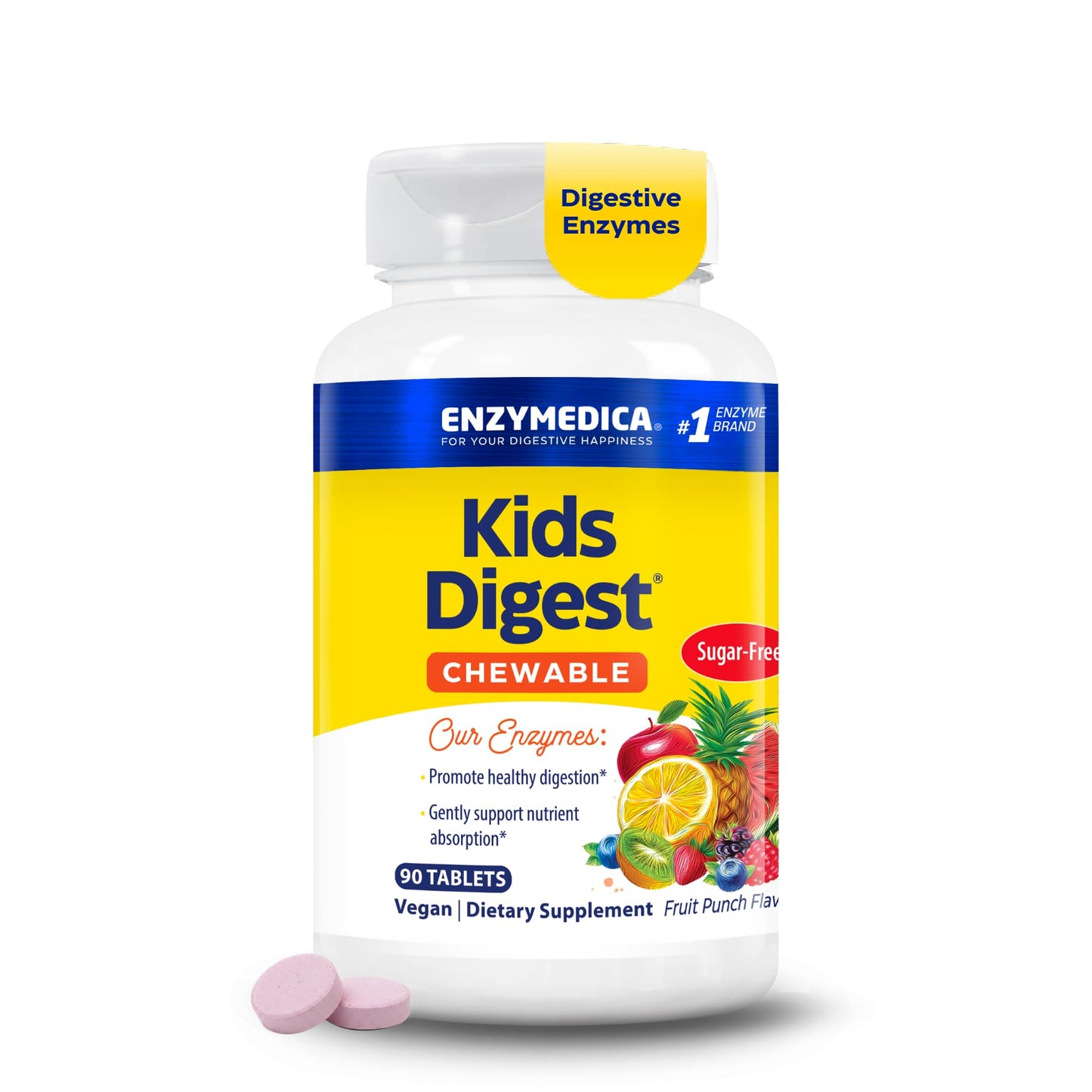 Enzymedica - Cápsulas para masticables digeridas para niños, 90 unidades