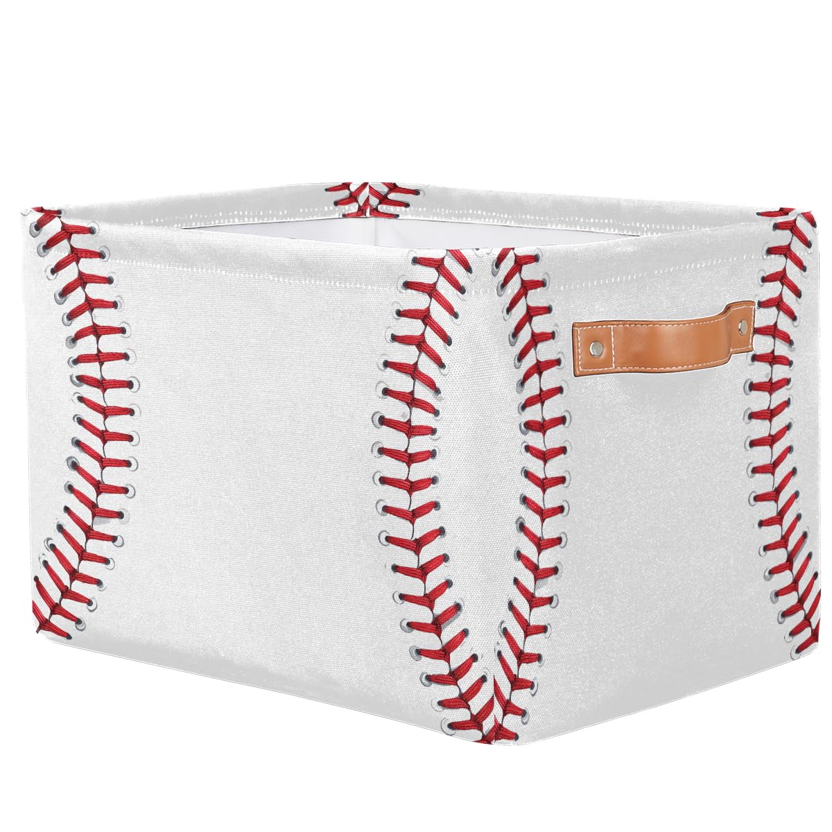 Seulife - Cesta de almacenamiento plegable con patrón abstracto de béisbol, organizador grande, plegable, cubos de almacenamiento de juguetes con asas para cuarto de baño, guardería, guardería, armario, 1 paquete