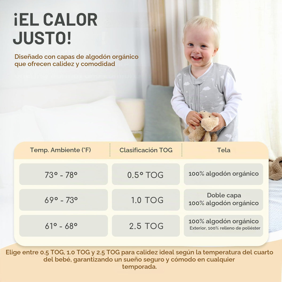 Mama Cheetah Saco de Dormir para Niños con Pies 4T-5T, 1.0 TOG Manta Portátil de Algodón Orgánico para Bebés con Patas, Saco de Dormir para Bebés Caminantes, Saco de Dormir X-Grande para Primeros