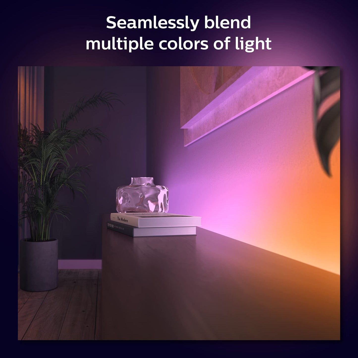 Tira Inteligente Philips Hue Gradient luz multicolor extensión 1 metro Compatible con Alexa