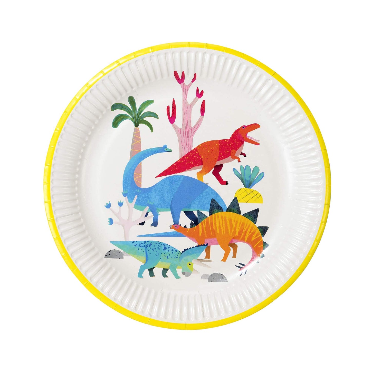 Plato de Papel Talking Tables Mixtos Dinosaurio 23 cm 8 Unidades