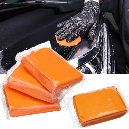 Barra de arcilla para coche, paquete de 4 barras de arcilla de grado premium de 400 g, kit de barra de arcilla mágica con limpiador de toallas, arcilla con capacidad de lavado y adsorción para lavado