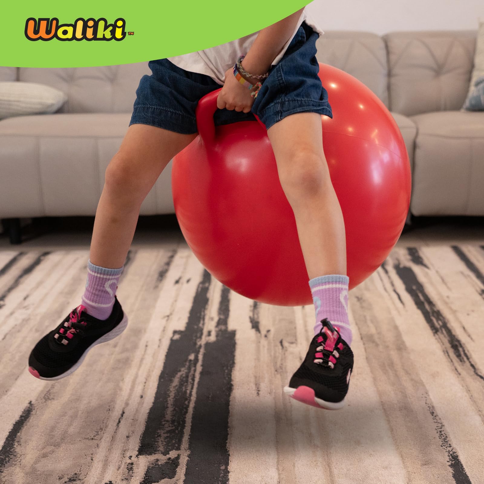 Pelota Saltarina Infantil Waliki Toys Rojo 20 Pulgadas con Bomba para Niños