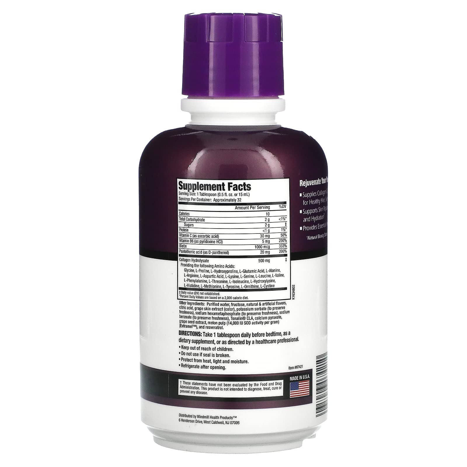 Kardashian Kardashian Rejuvicare Liquid Collagen Formula Grape - 16 Fl Oz