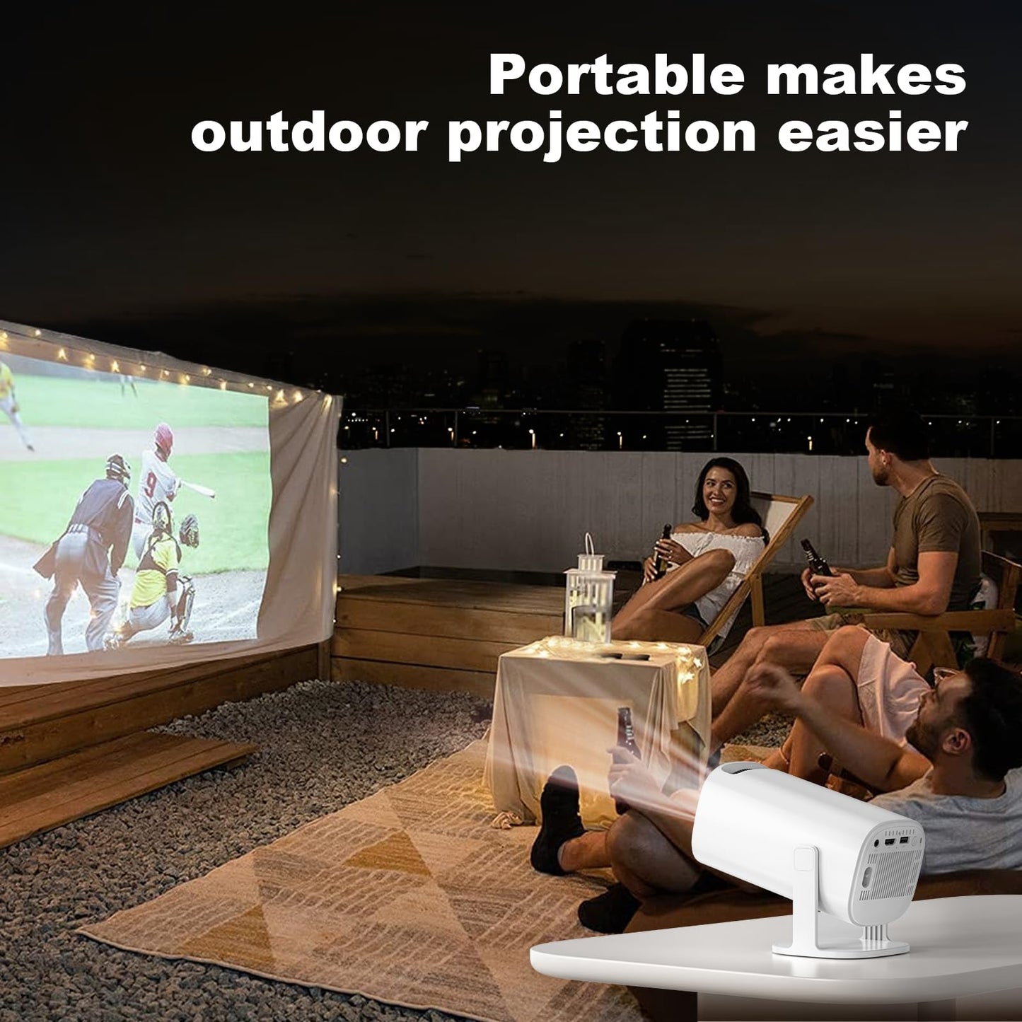 Nueva consola de juegos retro P30 con proyector, proyector portátil 4K HD con más de 36000 juegos, Plug and Play TV Video Game Stick, proyector inteligente con controladores inalámbricos de 2.4 g