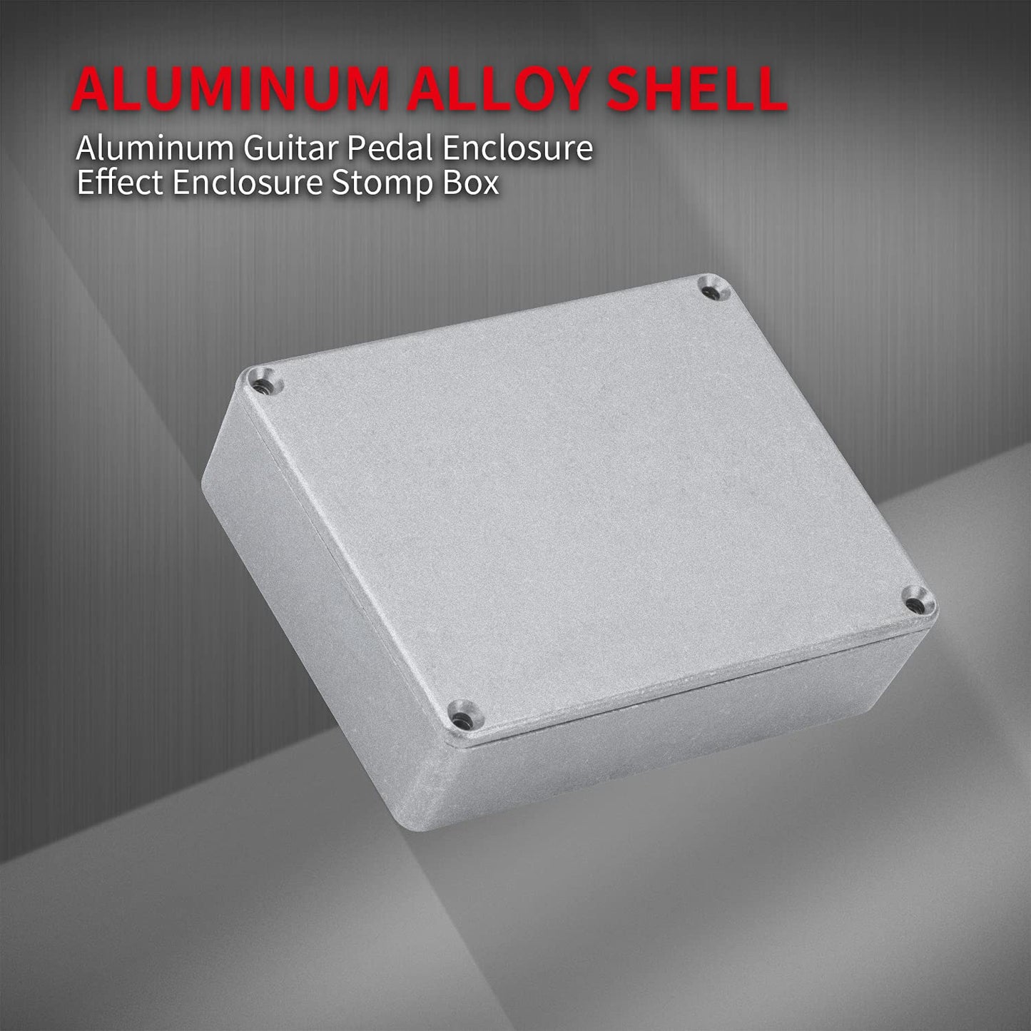 DaierTek 1590BB - Caja de aluminio de metal para pedales de guitarra, caja de efecto piso, sin pintar, 120 x 94,5 x 34 mm