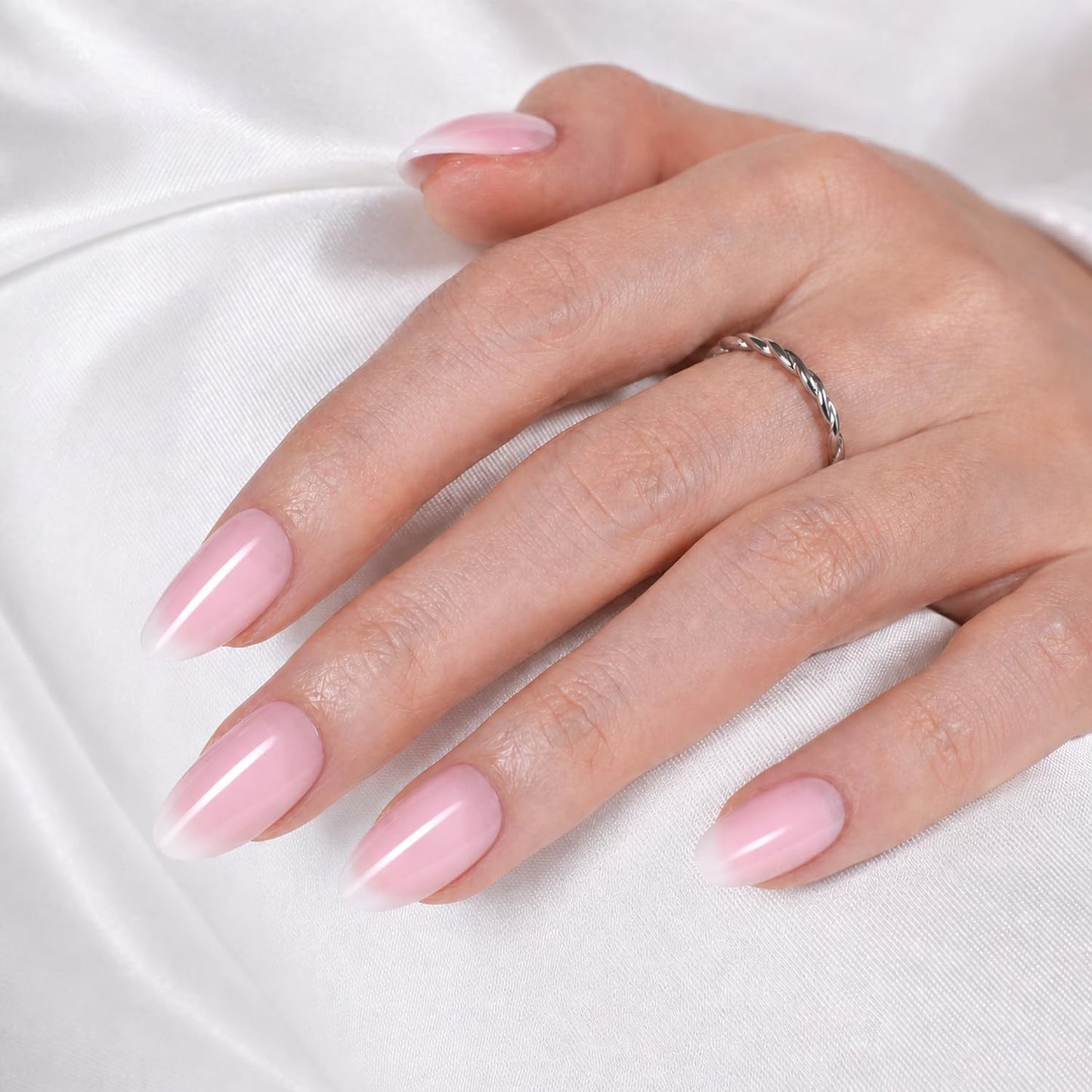 SXC Uñas postizas de la marca Cosmetics | Serie X1, almendra corta (029 Blush Aura)