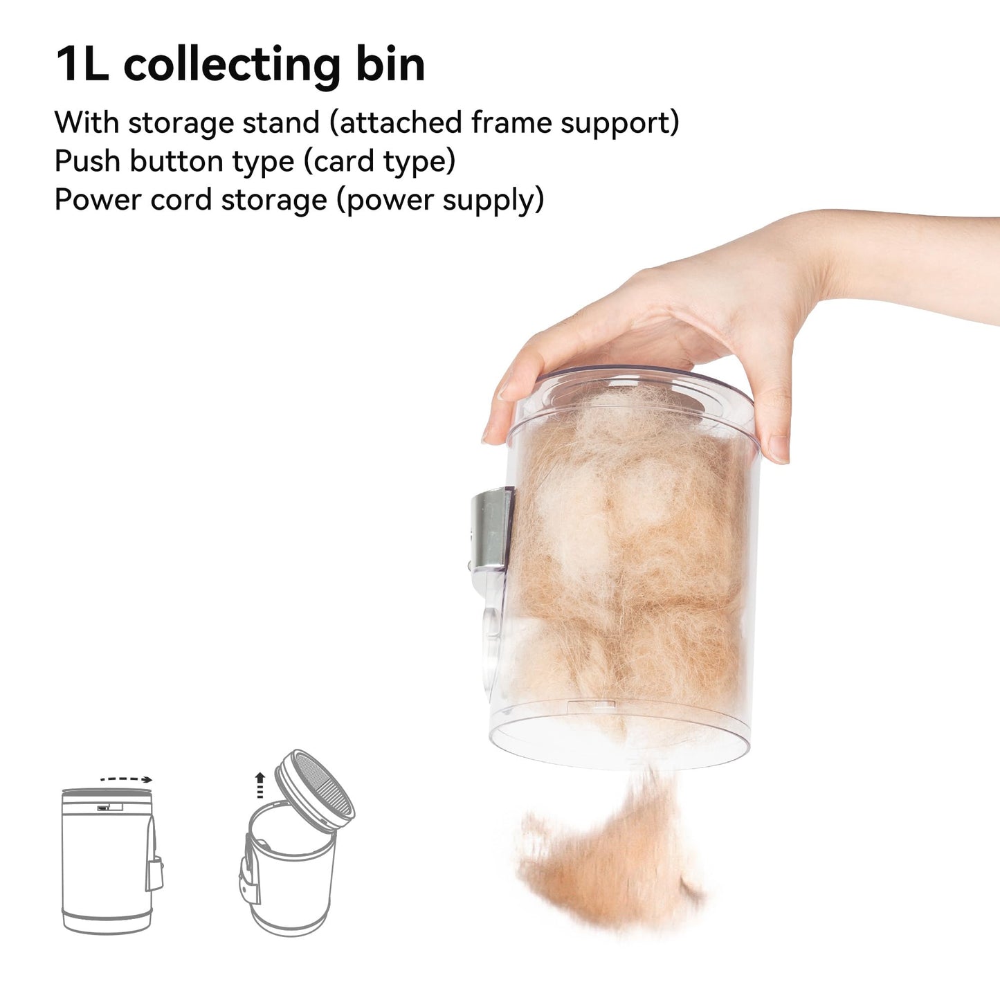 Aspiradora para perros Neakasa by neabot P0 Pro, para la caída del pelo, kit de aseo portátil y ligero de 3 kg, cortapelos silencioso para perros, removedor de pelo para gatos