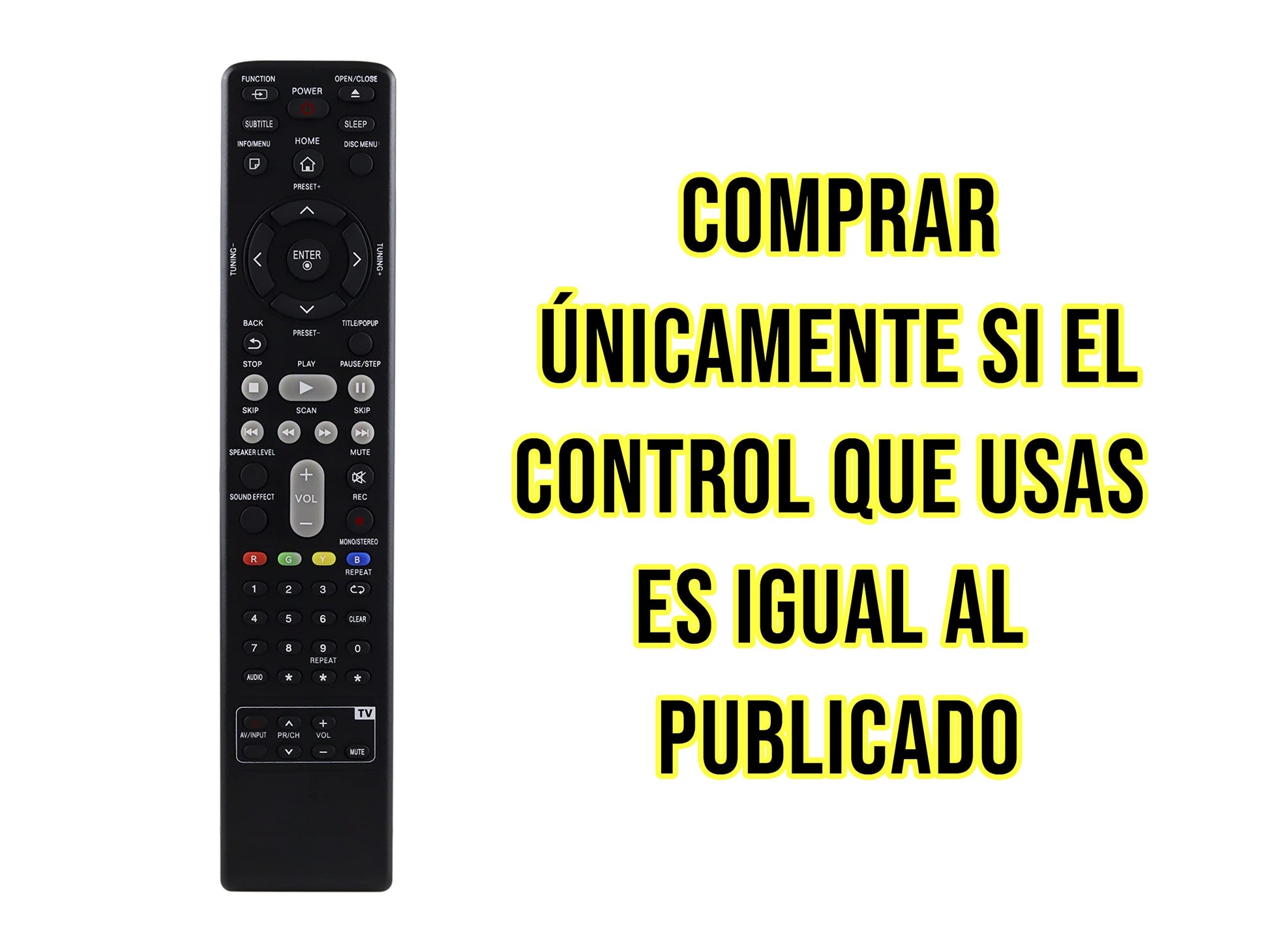 CONTROL EXPERT Control Remoto LG DVD Blue Ray Akb73775802 BH4120 BH4120S BH6720S BH6720SMW BH6820SW