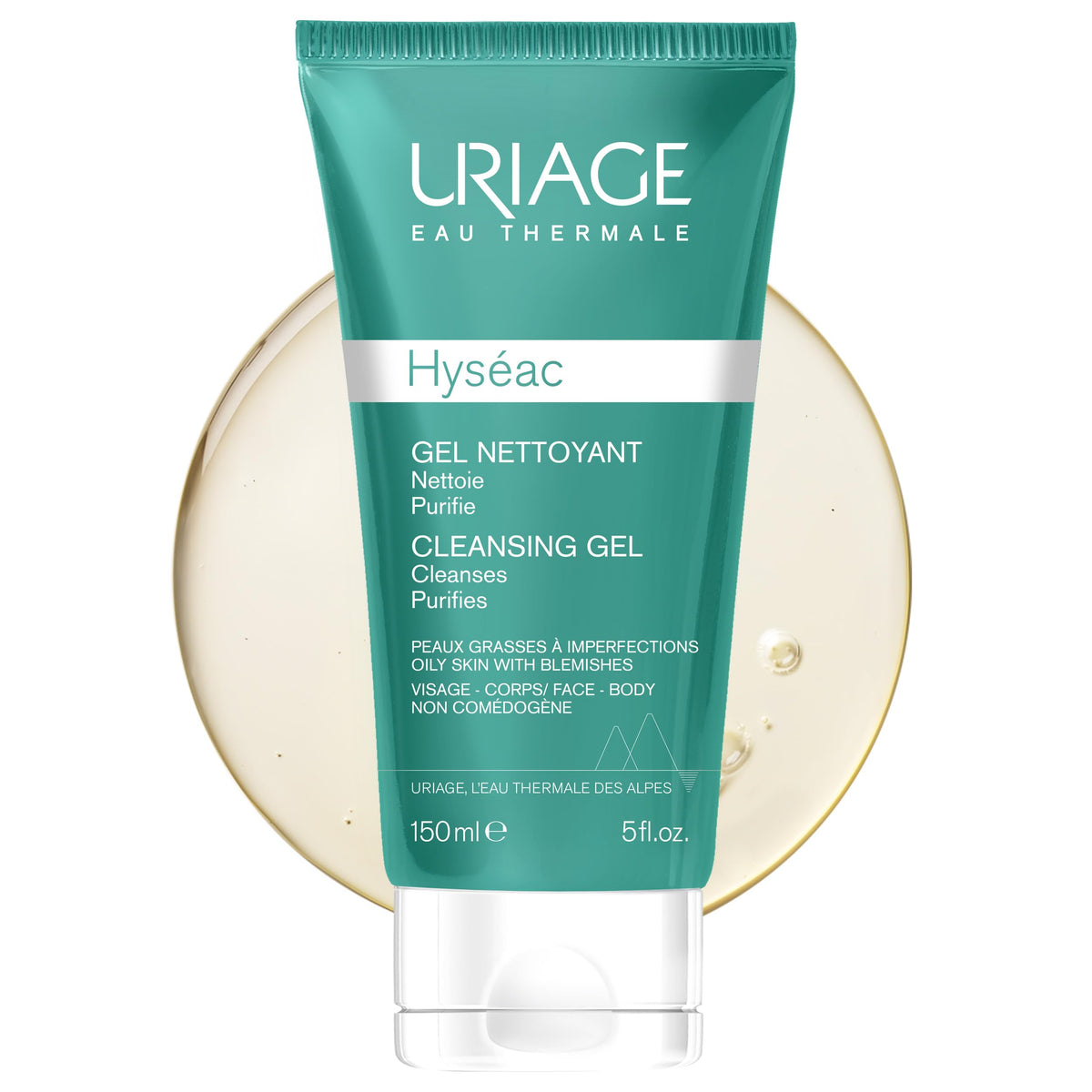 Uriage Hyseac Gel limpiador piel mixta a grasa 150ml - Elimina las impurezas y el exceso de grasa, con Piroctona olamina - Hipoalergénico, no comedogénico, pH fisiológico, sin jabón