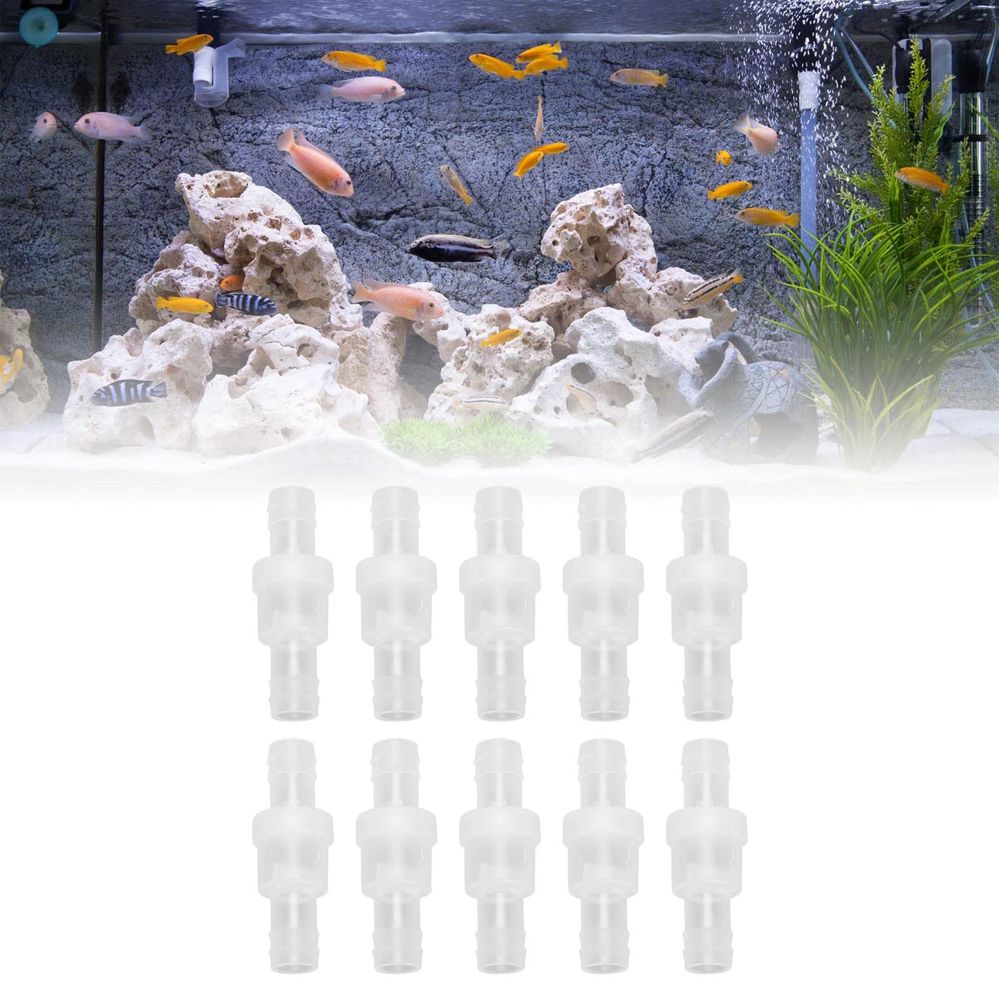 Válvulas de Retención Unidireccional de Plástico para la Industria Química 12mm translucent