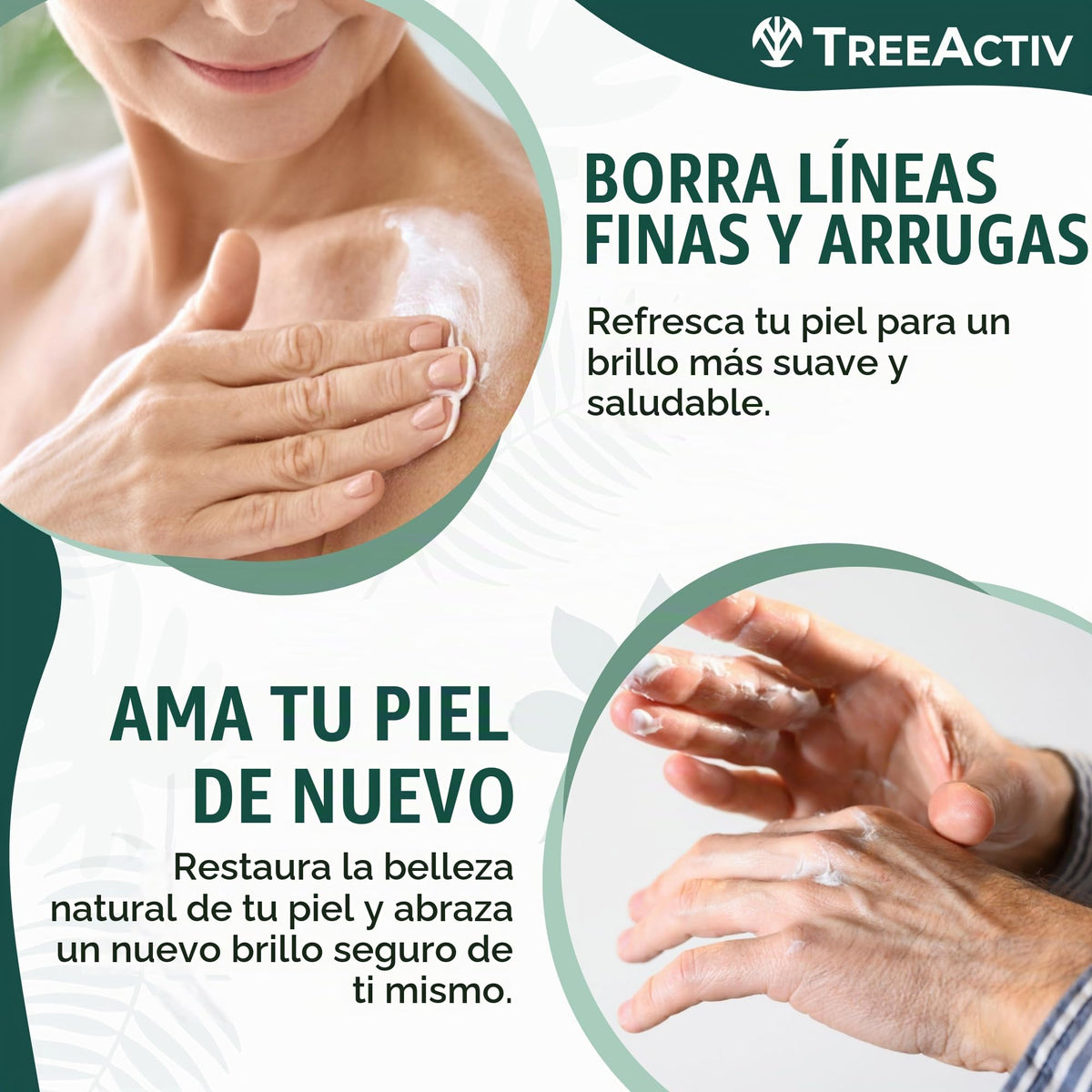 TreeActiv Crepey Skin Repair Treatment | Anti-Aging | Anti-Wrinkle | Organic Ingredients for Face, Neck, Chest, Legs & Arms | Hyaluronic Acid, Alpha Hydroxy Fruit Acids, Honey, Shea, Castor