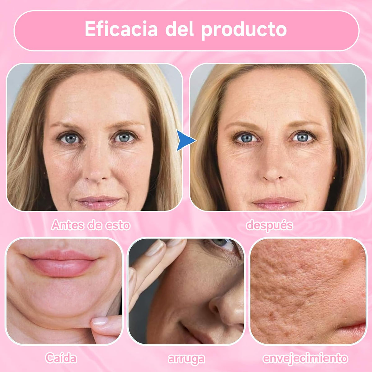Woccatisy Mascarilla de Colágeno para Mujer - 8 Piezas - Mascarilla Hidrogel con Niacinamida - Hidratación Profunda 8h - Reduce Poros - Aporta Brillo y Elasticidad