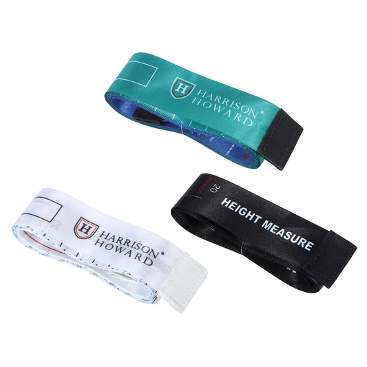 Harrison Howard Cinta métrica flexible suave para uso equino, cinta métrica de peso y altura, doble escala estándar y métrica, cinta métrica de altura/peso (paquete de 3) multicolor (6.5 pies)