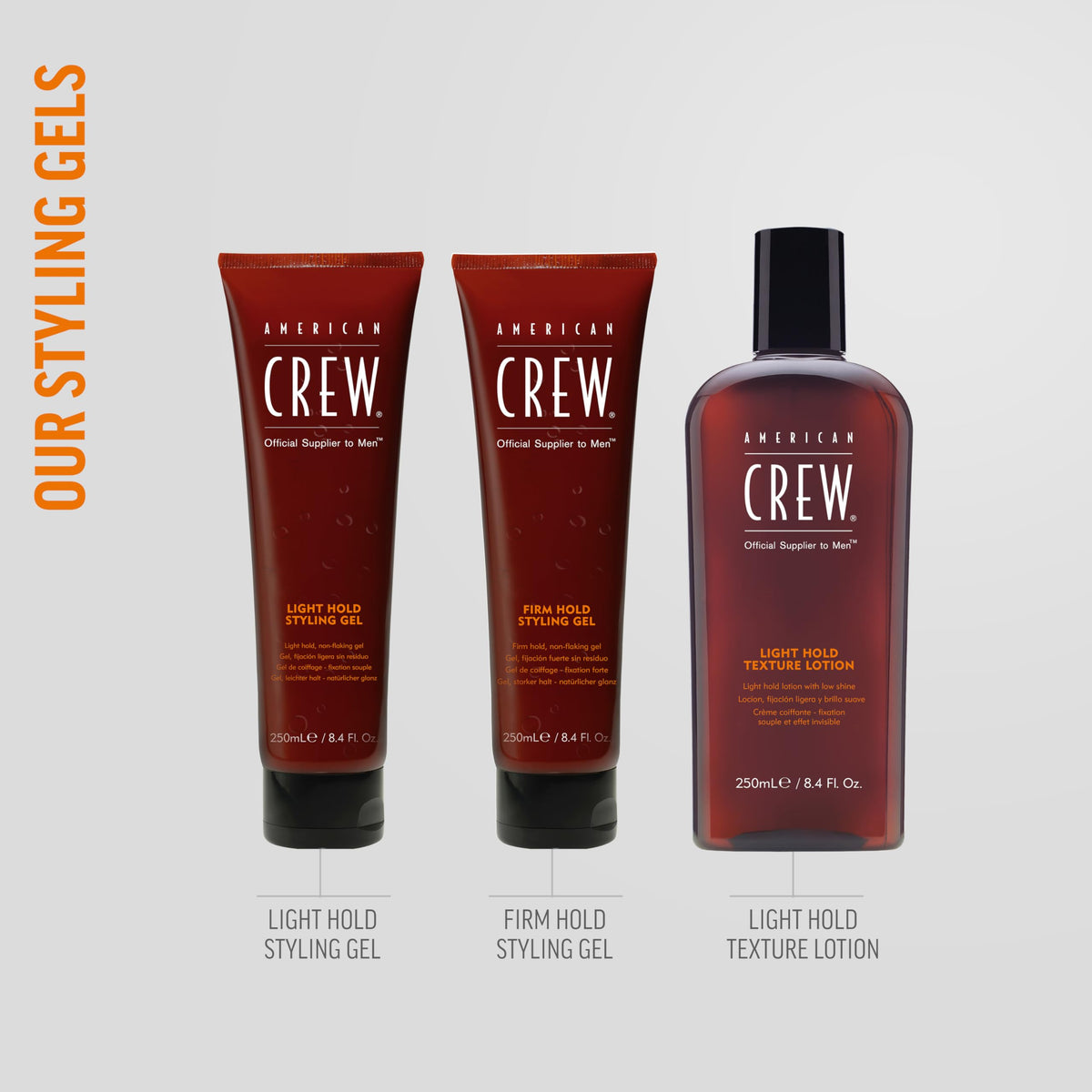 American Crew Light Hold Styling Gel, 250 Ml
