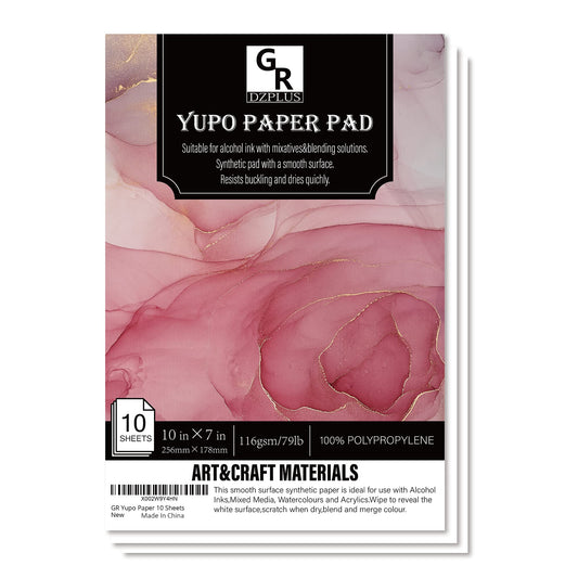 Papel Yupo GR DZPLUS Blanco 10 Hojas 10x7 Pulgadas 116GSM