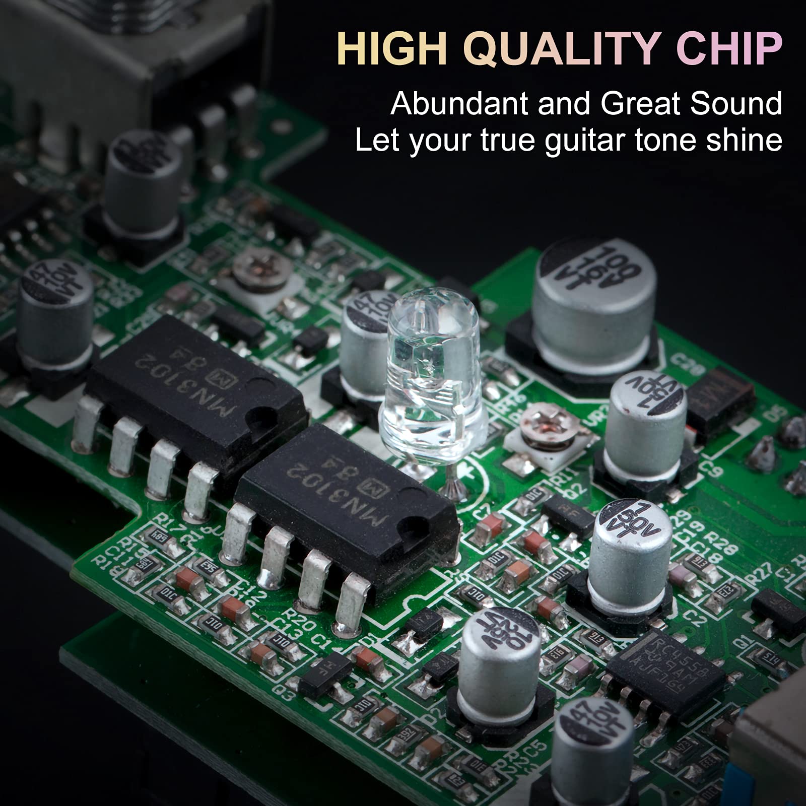 lotmusic Pedal de efectos de guitarra eléctrica Mini tipo único DC 9V True Bypass (Roll Boost)