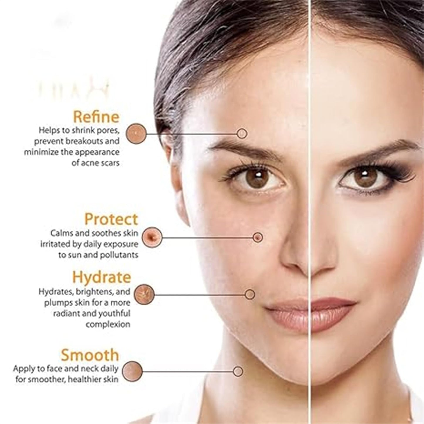 Esencia de suero facial de vitamina C Carvenchy, suero facial de vitamina C y vitamina E, ilumina el tono de la piel, hidratación, piel hidratada, aceite facial antienvejecimiento (1pc)