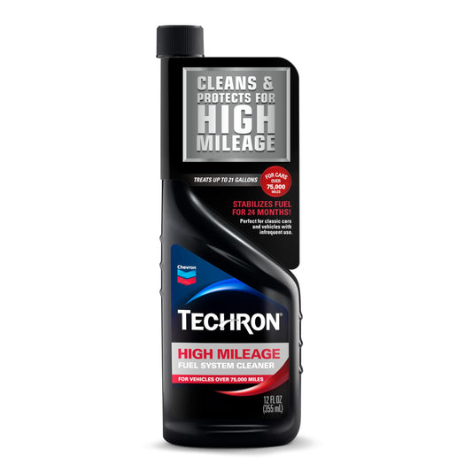 Chevron Techron Limpiador de Sistema de Combustible de Alto kilometraje, 12 onzas, Paquete de 1