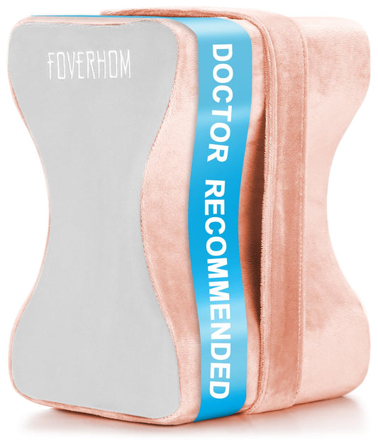 foverhom Almohada de Rodilla Ortopédica de Espuma Viscoelástica para Aliviar la Ciática,Almohada para la Pierna Dolor de Espalda, Embarazo, Dolor de Piernas, Dolor de Cadera y Alivio de Ciática