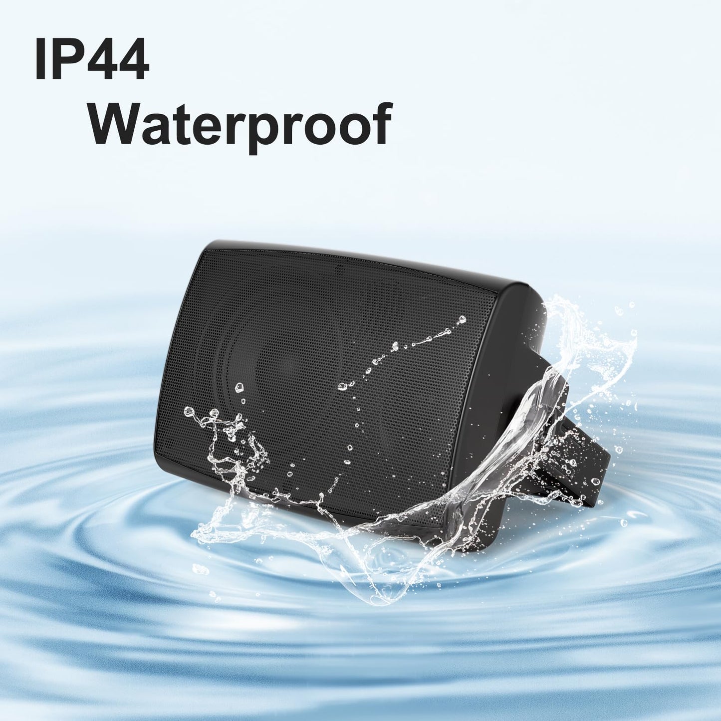 Altavoces Bluetooth para exteriores, 6.5 pulgadas, máximo 800 W, impermeables, con cable con amplificador multifuncional, sistema de altavoces para exteriores, para patio, jardín, piscina, hogar (4