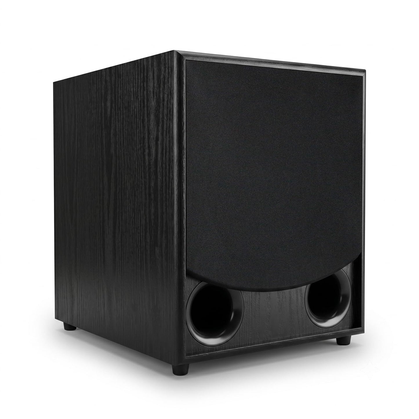 Herdio Subwoofer de 10 pulgadas, subwoofer activo de cine en casa de 800 W con 200 W RMS, graves profundos de 40 Hz, amplificador de clase AB, cruzado ajustable y entradas duales, carcasa MDF para