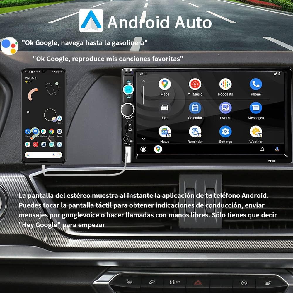 FINYQBET Estéreo para Automóvil Pantalla Táctil Capacitiva de 7 Pulgada Autoestéreos para Carro con Cámara Trasera de 12 LED Bluetooth Reproductor MP5 Soporte Enlace de Espejo Radio FM