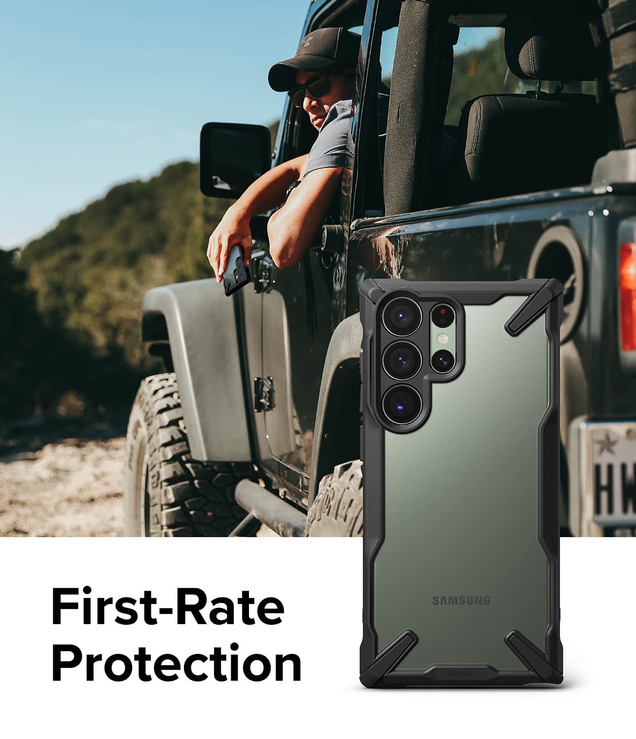 Funda Protectora Resistente Ringke Fusion-X Negra Compatible Samsung Galaxy S23 Ultra 5G