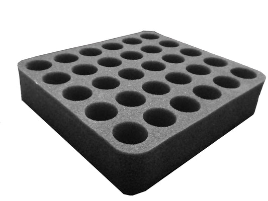 Estuche de transporte de 30 viales de aceites esenciales con capacidad para 5 ml, 10 ml, 15 ml, perfecto para viajes, hogar, con correa para el hombro e inserto de espuma, también apto para esmalte de uñas, Only Foam Insert