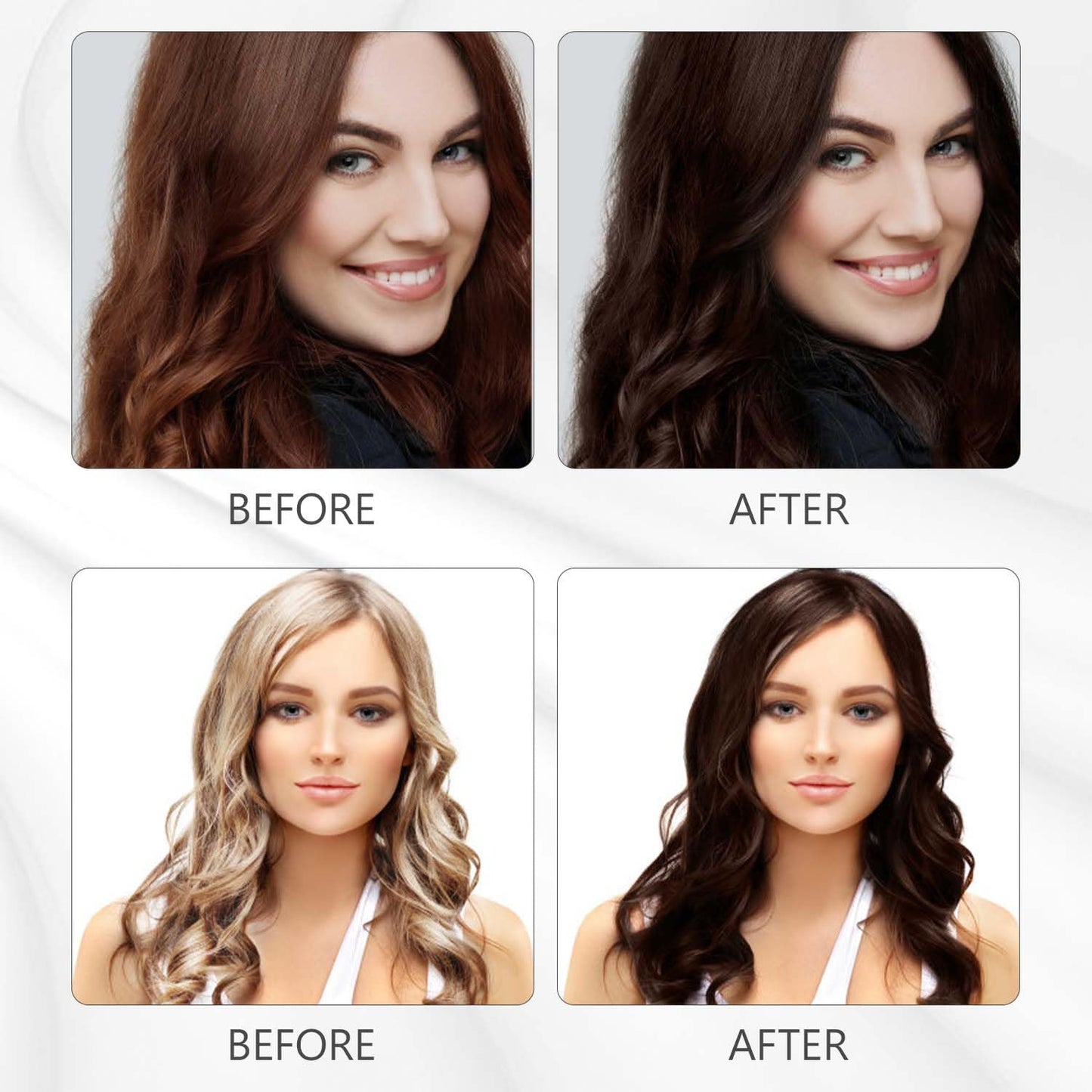 Champú Instant Hair Color para Cabello,Champú para Teñir el Cabello, Champú Tinte Instantáneo 3 En 1,Coloración a Base de Hierbas en Minutos para Mujeres y HombresTeñir el Cabello (Marron oscuro)