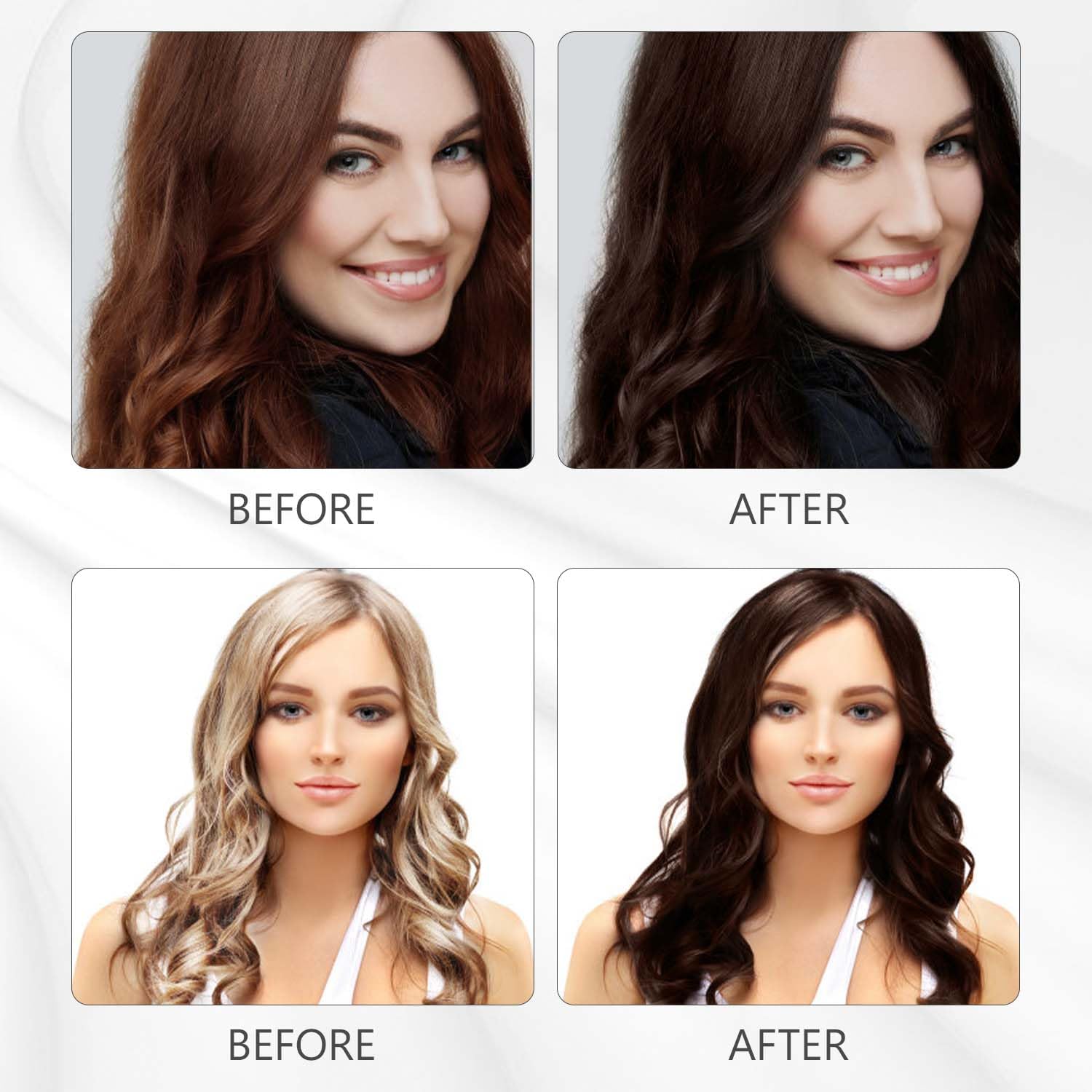Champú Instant Hair Color para Cabello,Champú para Teñir el Cabello, Champú Tinte Instantáneo 3 En 1,Coloración a Base de Hierbas en Minutos para Mujeres y HombresTeñir el Cabello (Marron oscuro)