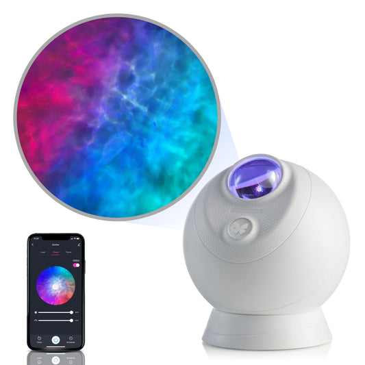 BlissLights Sky Lite Evolve - Proyector LED de galaxia, lámpara de nebulosa (solo nubes, no proyecta estrellas)