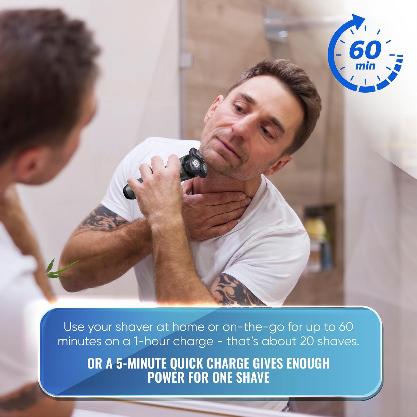Philips Afeitadoras eléctricas para hombres, afeitadoras eléctricas recargables en húmedo y seco con tecnología SenseIQ, maquinillas de afeitar eléctricas inalámbricas para hombres con recortadora
