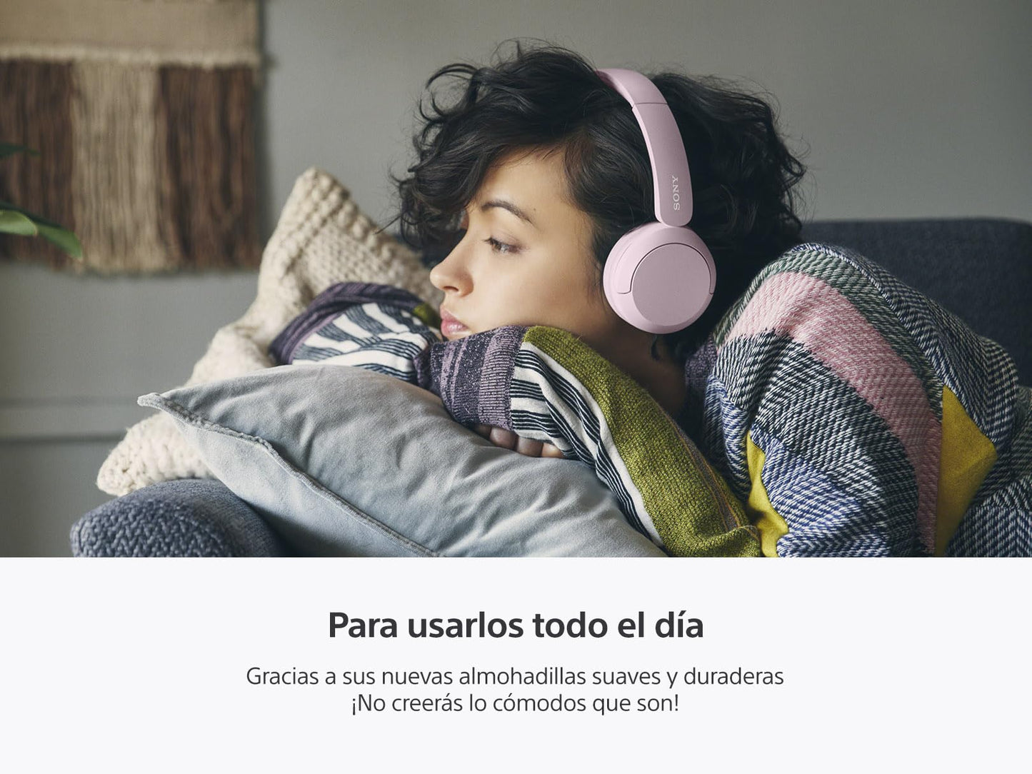 Audífonos Inalámbricos Sony Rosa Modelo WH-CH520