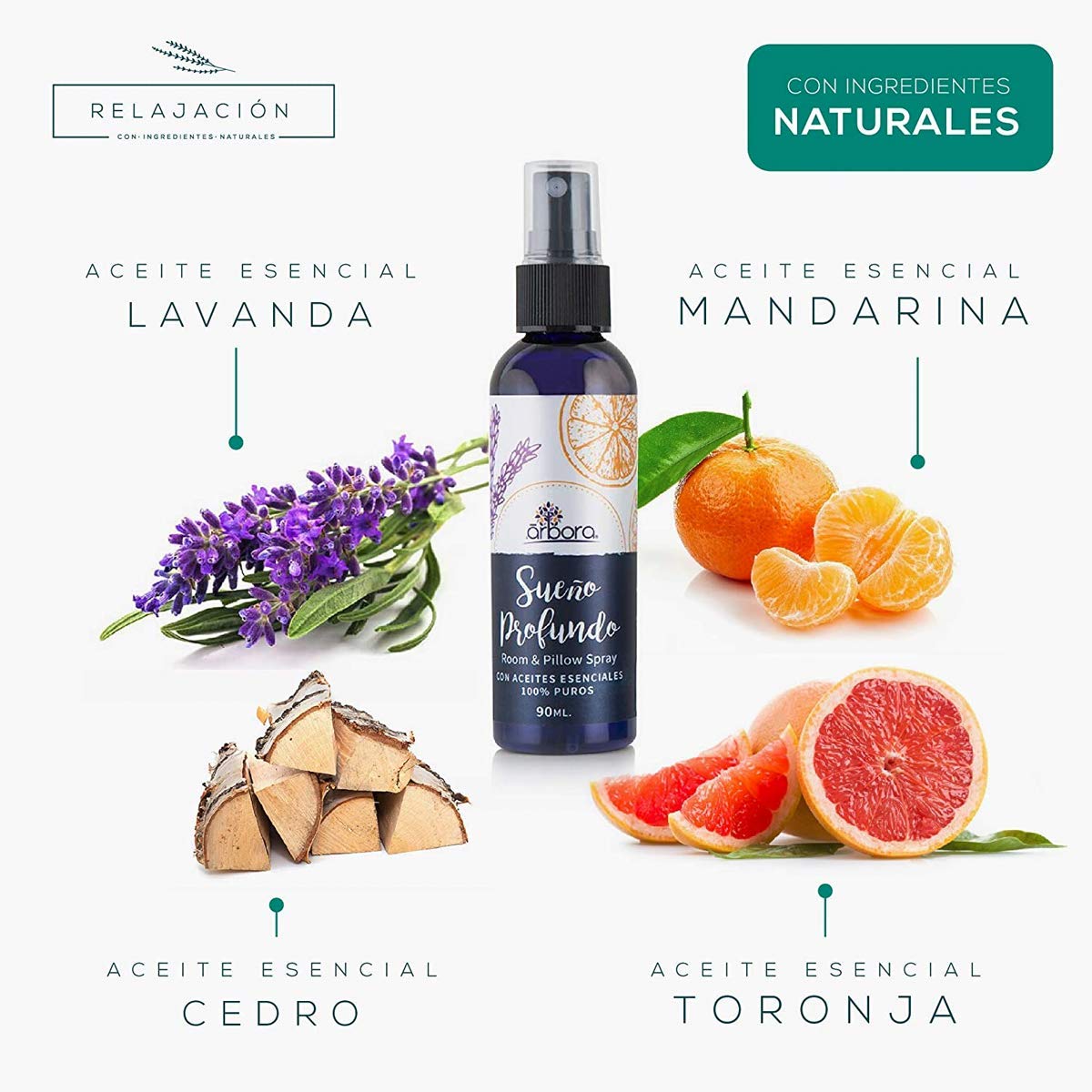 Sprays Aromaterapia Árbora Sueño Profundo Lavanda 90 ml
