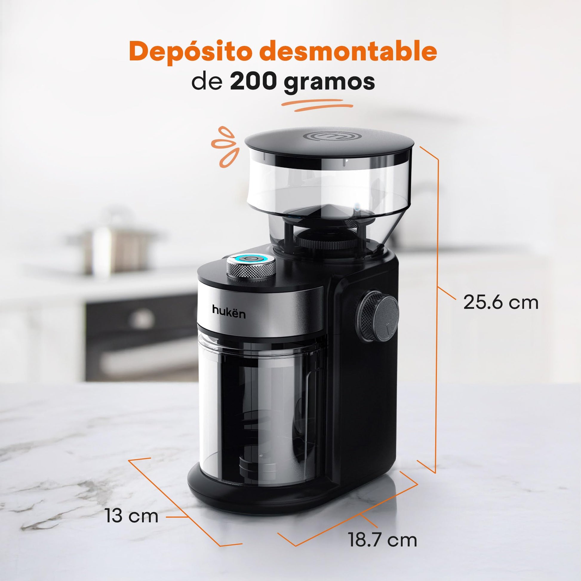 Molino Eléctrico de Café MasterChef Acero Inoxidable molido Perfecto 150 W