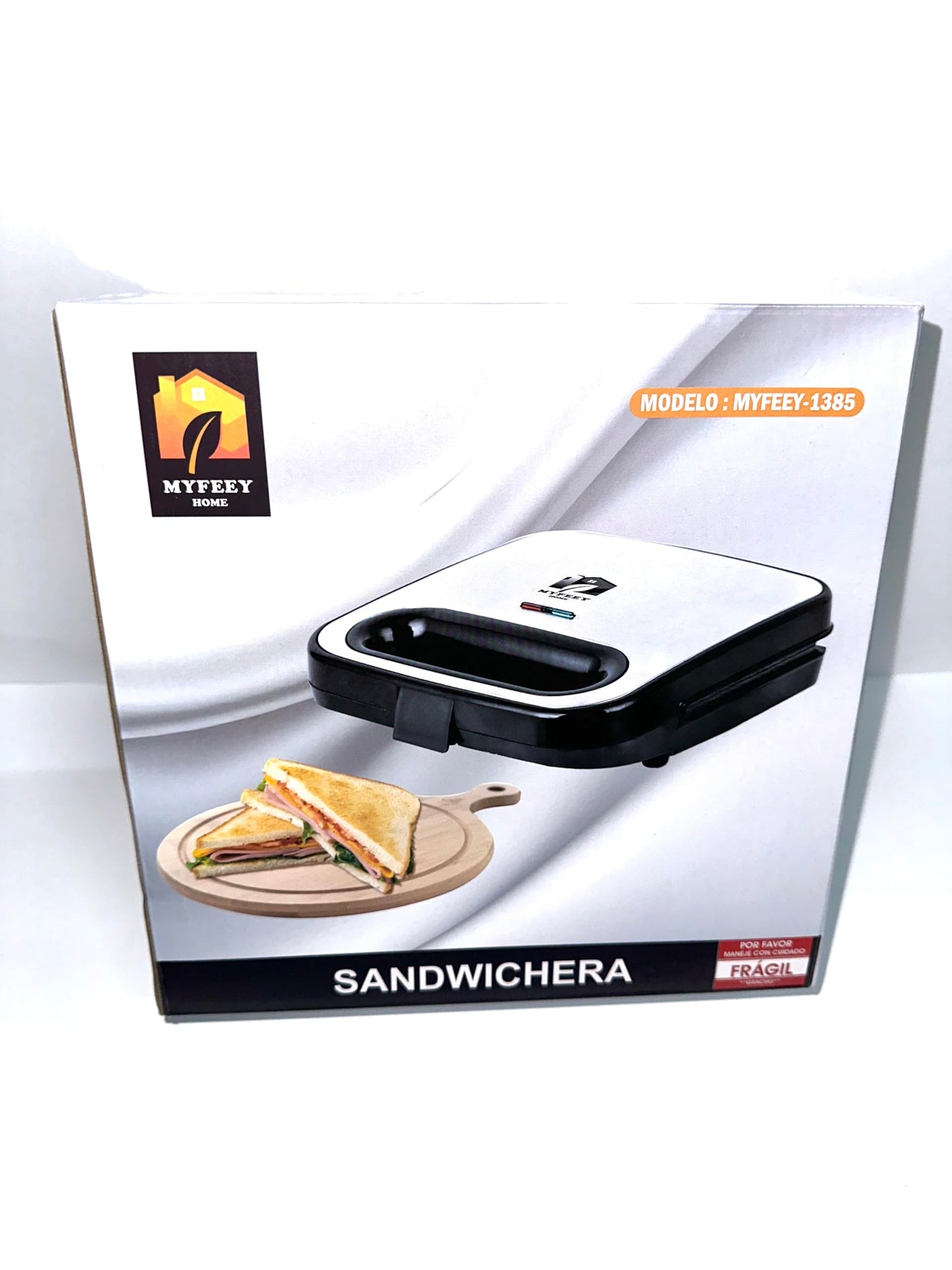Sandwichera y Wafflera Eléctrica Parillas Antiadherentes con Luz Indicadora