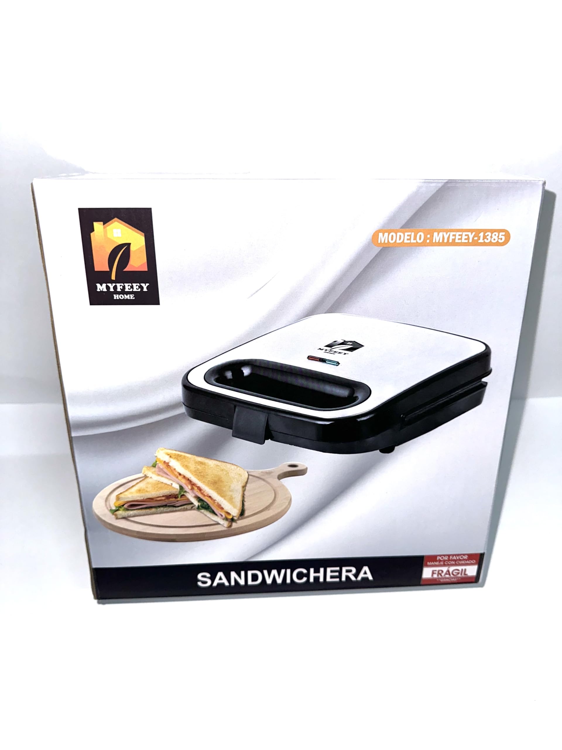 Sandwichera y Wafflera Eléctrica Parillas Antiadherentes con Luz Indicadora