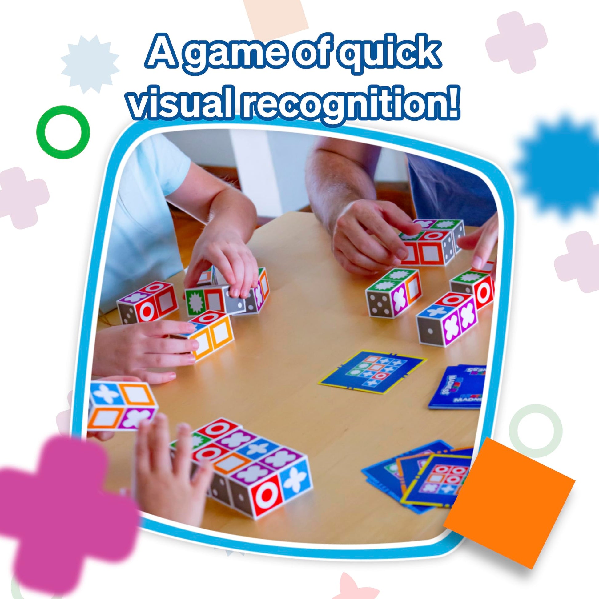 FoxMind Juegos: Match Madness, un juego de rompecabezas a juego, Think Fast to Make the Match, desarrolla habilidades rápidas de resolución de problemas, habilidades motoras finas, juega con hasta 4 jugadores, para edades de 7 años en adelante