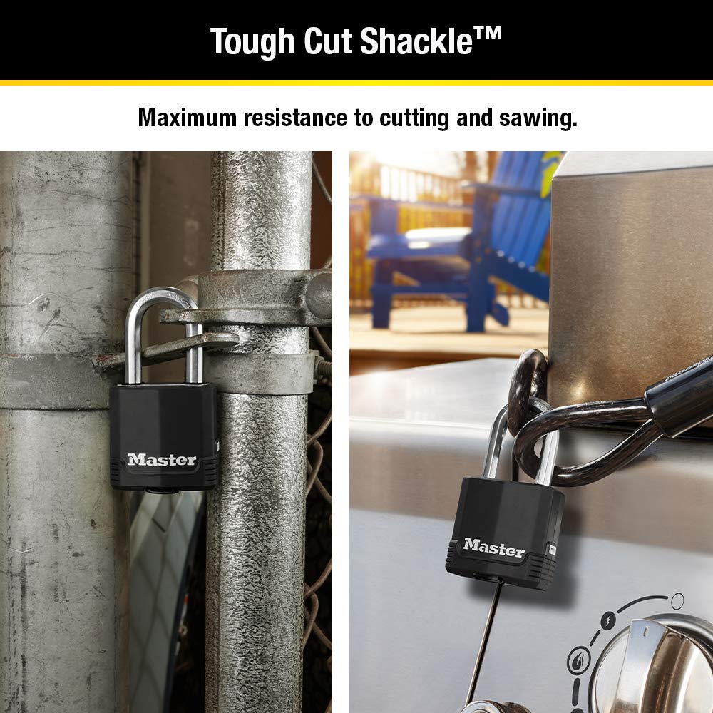 Candado Laminado Master Lock Magnum 4.7 cm Acero Recubierto Paquete de 4