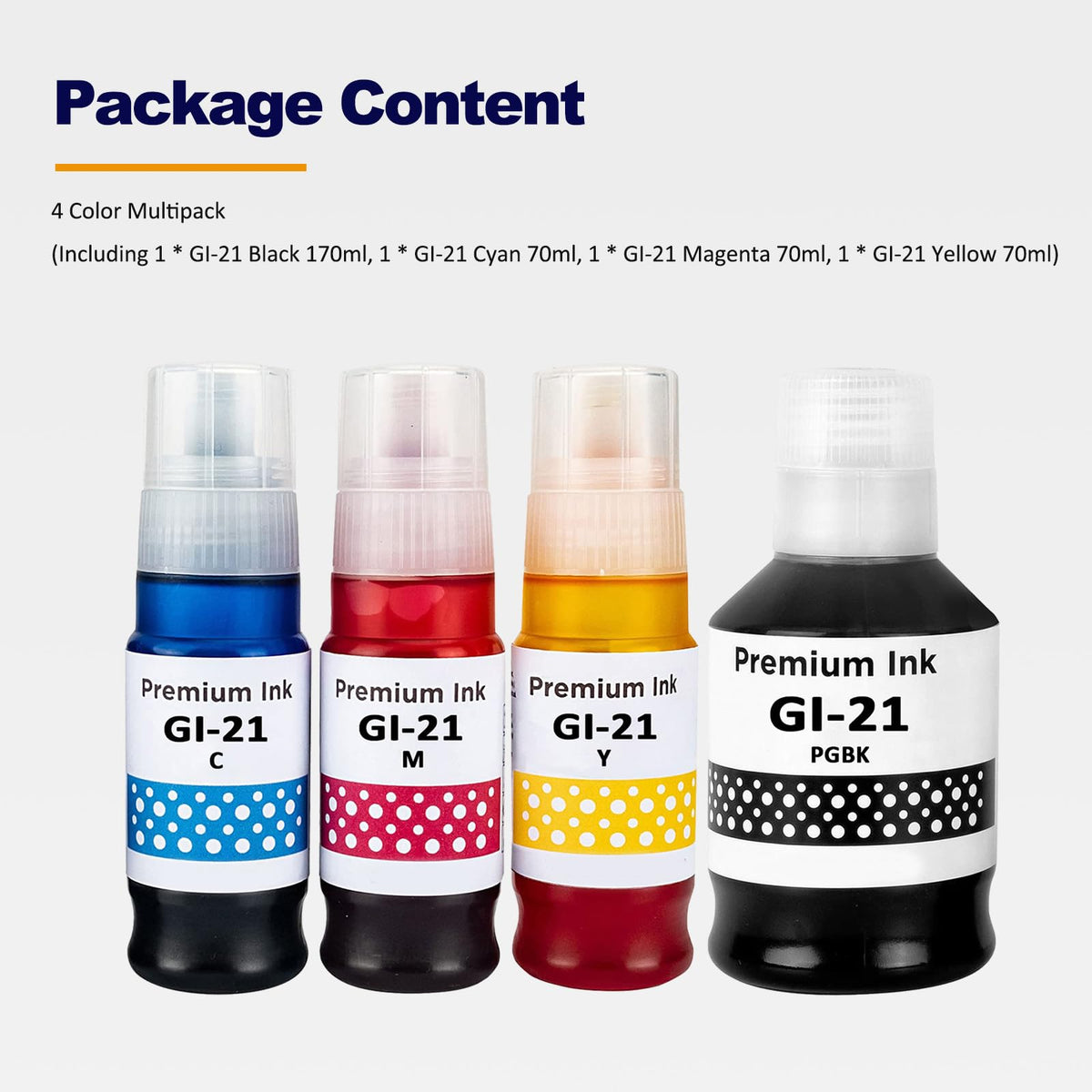 Botellas de Tinta Compatibles LAIPENG Paquete 4 K C M Y