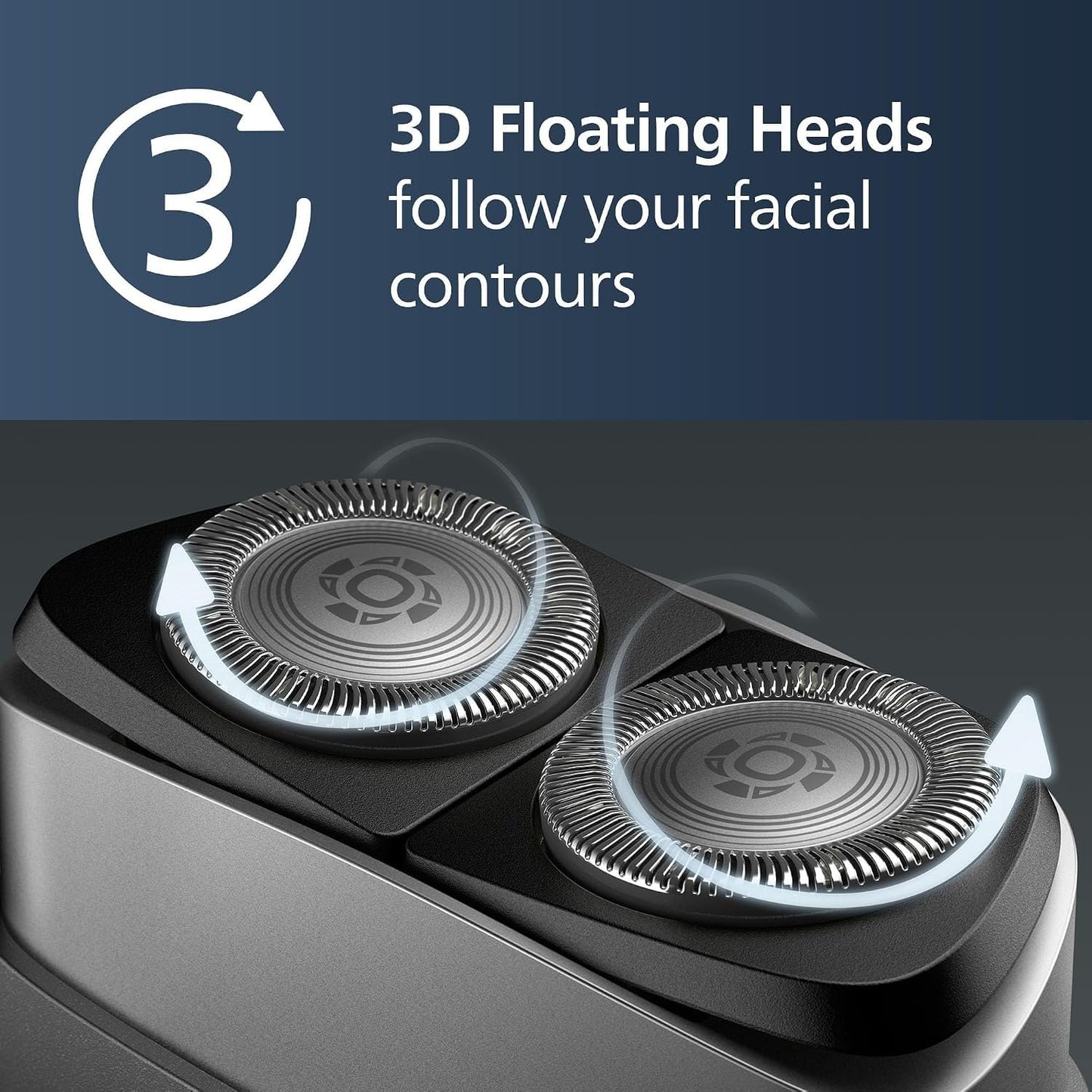 Philips - Afeitadora eléctrica portátil en seco y húmedo para viajes, sistema de cuchillas ComfortCut, cabezales de natación 3D, diseño compacto, batería potente, modelo PQ888/06