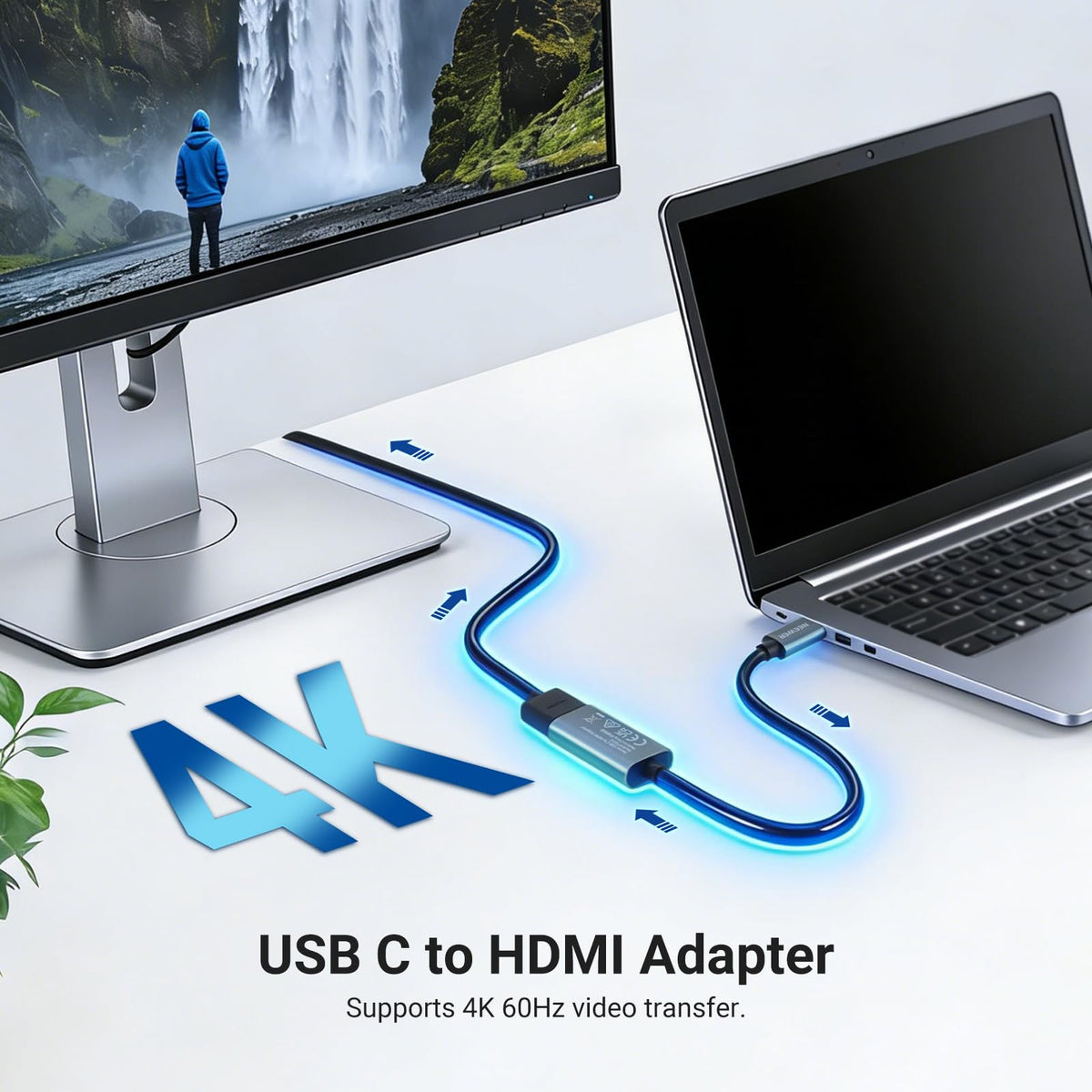 Adaptador USB C a HDMI 4K 60Hz NEEWER Plug&Play Transferencia de Video PS022